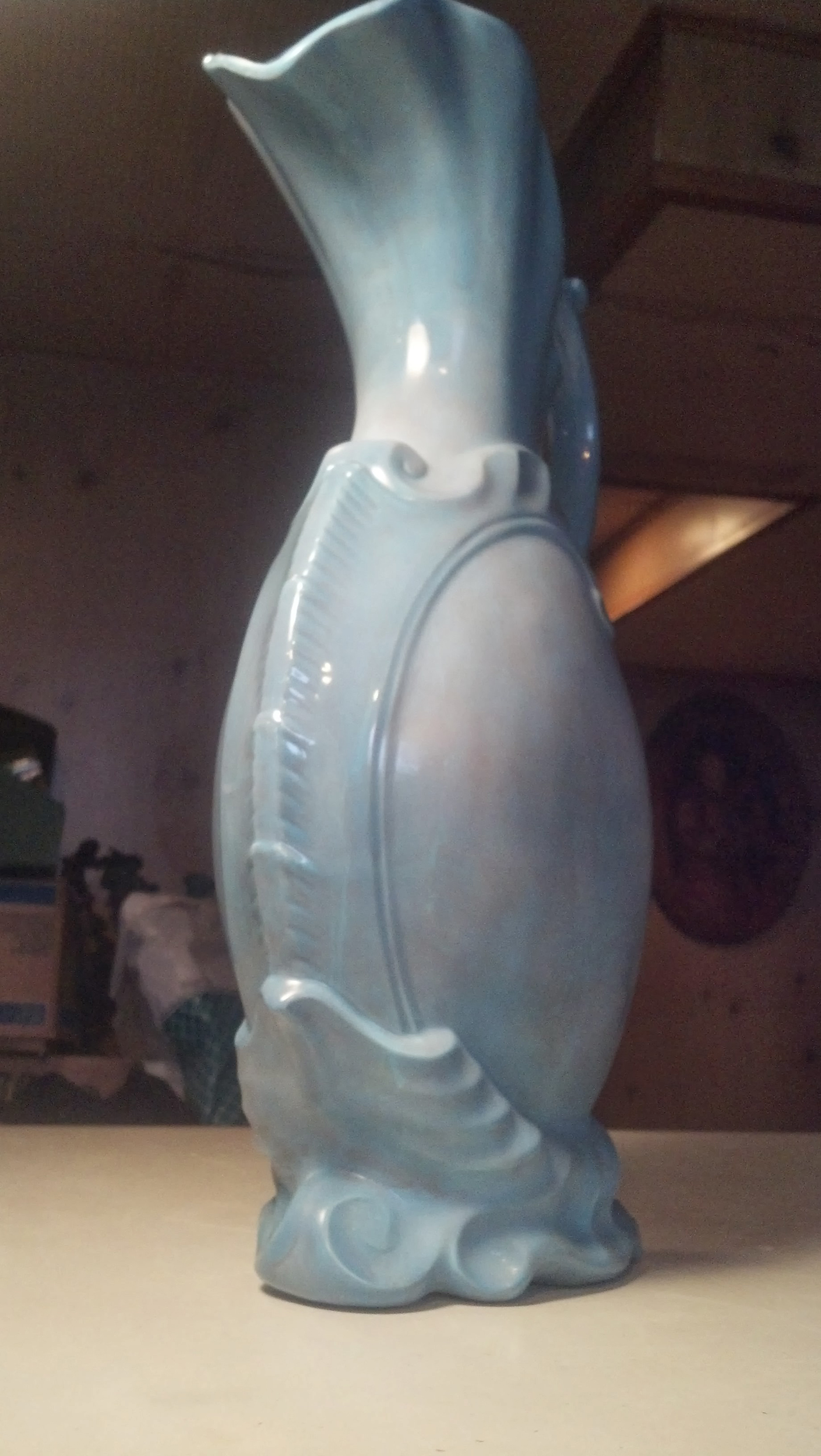 Another angle of the Milk pitcher showing that the finish has been restored.