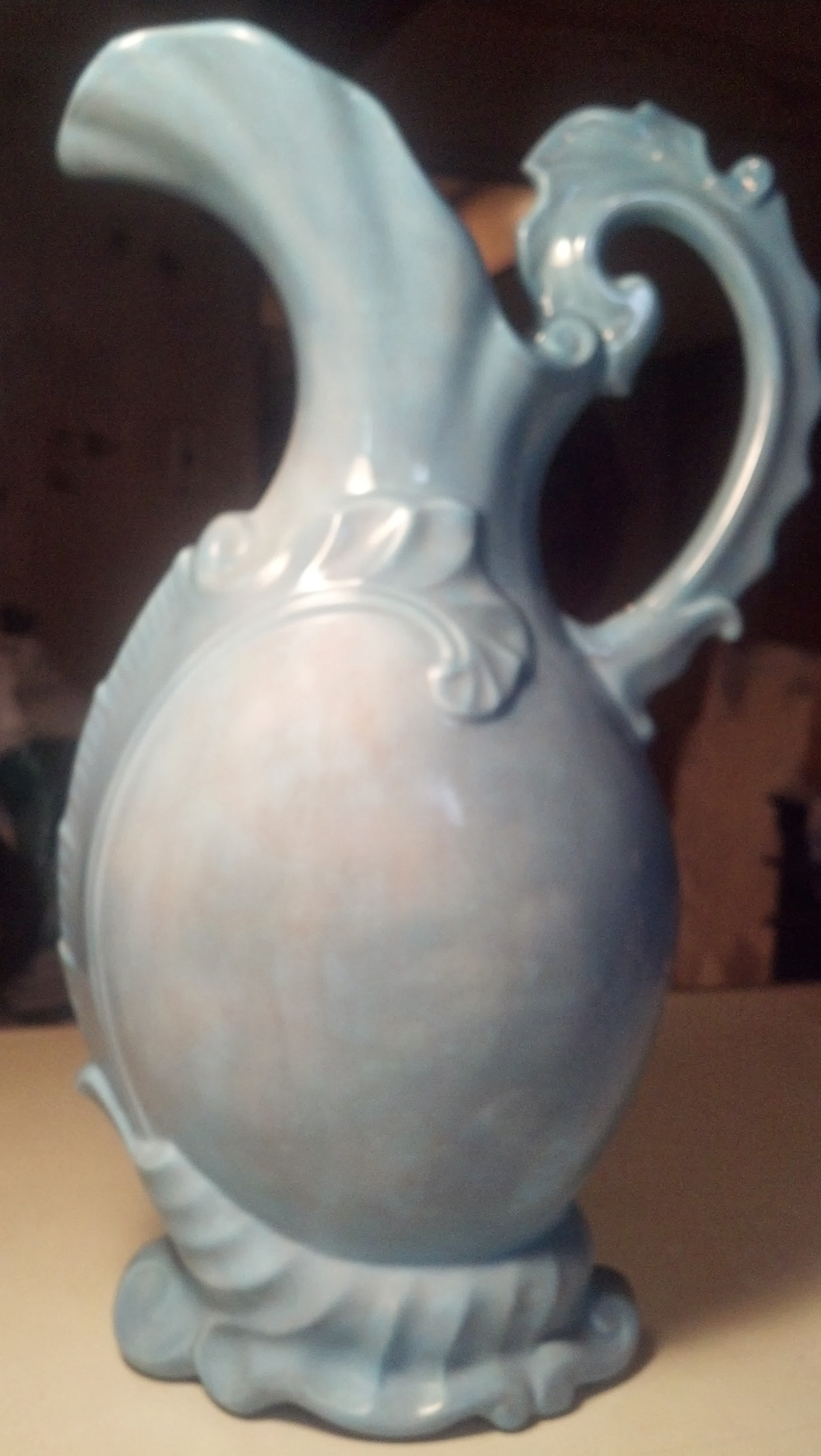 Another angle of the Milk pitcher showing that the finish has been restored.