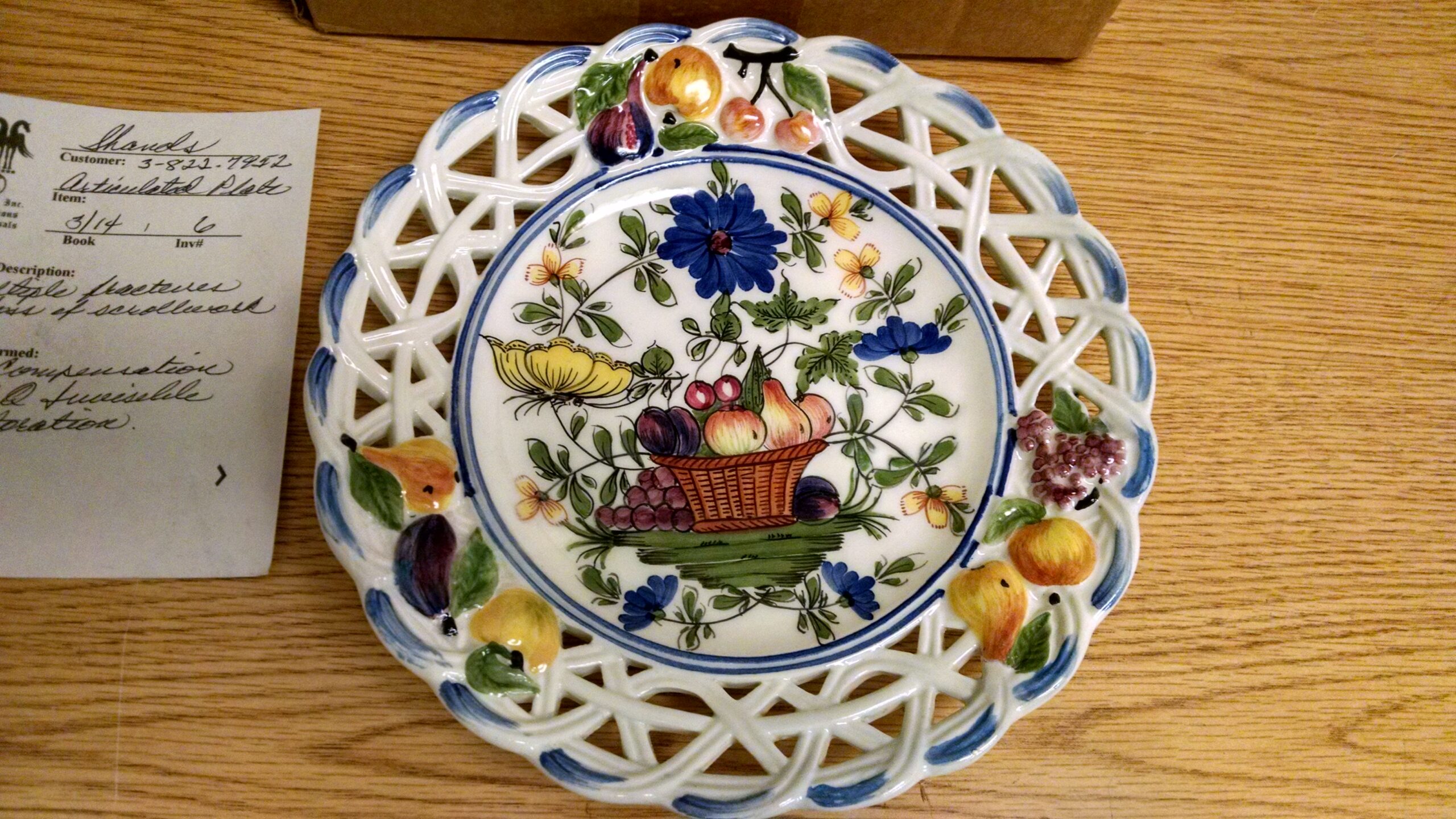 Repaired veggie plate